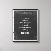 Chalkboardタイポグラフィ引用文使用の種類語 キャンバスプリント (正面)