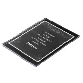 Chalkboardタイポグラフィ引用文使用の種類語 ノートブック (左側)