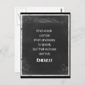 Chalkboardタイポグラフィ引用文使用の種類語 ポストカード (正面/裏面)