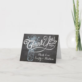 Chalkboardタイポグラフィ結婚ズ・サンキュー サンキューカード