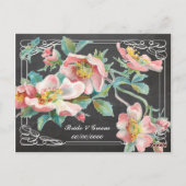 chalkboardテーブル結婚番号，，のテーブル番号 ポストカード (裏面)