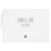 Chalkboardテーマ結婚のテーブルプレースホルダ (裏面横)