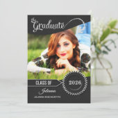 Chalkboardテーマ2025年卒業 招待状 (スタンド正面)