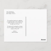 Chalkboardハンドレタリングありがとうポストカード ポストカード (裏面)