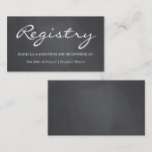 Chalkboardバックグランドギフト登録エンクロージャカード エンクロージャーカード (正面/裏面)