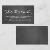 Chalkboardバックグ結婚ランドのWebサイトエンクロージャ エンクロージャーカード (正面/裏面)