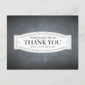 Chalkboardバッジありがとうはがき ポストカード (正面)