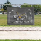 Chalkboardバナーの建築の下の看板 横断幕 (インサイチュ)