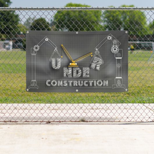 Chalkboardバナーの建築の下の看板 横断幕 (インサイチュ)