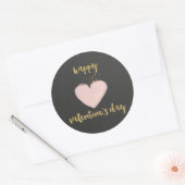 Chalkboardバレンタインデーのシール ラウンドシール (封筒)