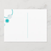 Chalkboardビーチ結婚式日付の保存 案内ポストカード (裏面)