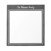 Chalkboardファミリパーソナライズされたメモ帳 ノートパッド (正面)