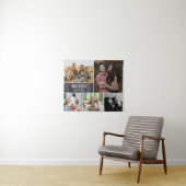 Chalkboardファミリー懇親会フォトコラージュ タペストリー (インサイチュ(横))