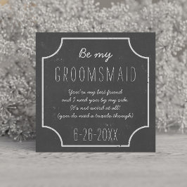 Chalkboardフェイクが結婚私のGroomsmaidの要求 招待状