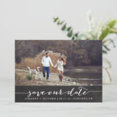 Chalkboardフェイク手書きスクリプト日付を保存 セーブザデート (スタンド正面)