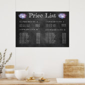 Chalkboardフォトグラファー価格メニュープリントポスター ポスター (キッチン)