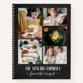 Chalkboardフォトコラージファミリーレシピ ノートブック (正面)