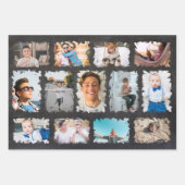 Chalkboardフォトコラージュ名卒業生 ラッピングペーパーシート (正面)