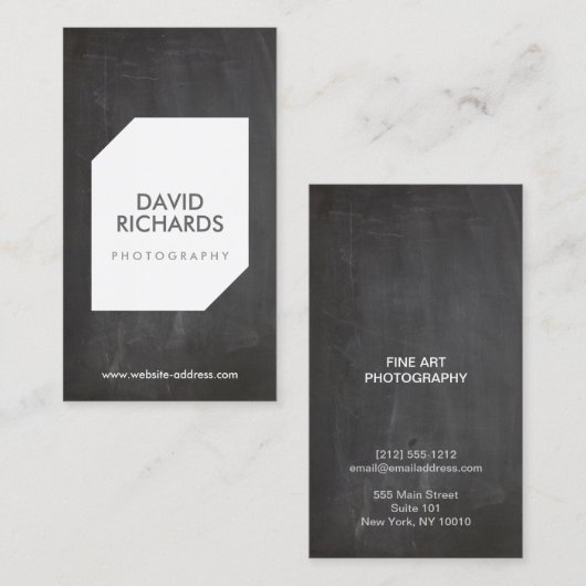CHALKBOARDフォトロゴフォトグラファーの名刺 名刺 (正面/裏面)