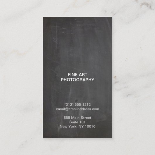CHALKBOARDフォトロゴフォトグラファーの名刺 名刺 (裏面)