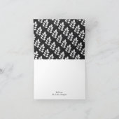 Chalkboardフローラリーフ結婚の感謝 サンキューカード (内部)