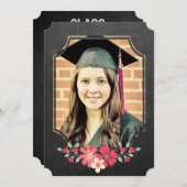 Chalkboardフローラ大学院生2016年写真 招待状 (正面/裏面)