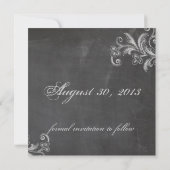 Chalkboardフローラ日付の保存 セーブザデート (裏面)