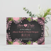 Chalkboardフローラ日付を保存 セーブザデート (スタンド正面)