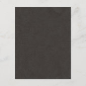 Chalkboardフローラ結婚の挿入カード エンクロージャーカード (裏面)