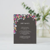 Chalkboardフローラ結婚の挿入カード エンクロージャーカード (スタンド正面)