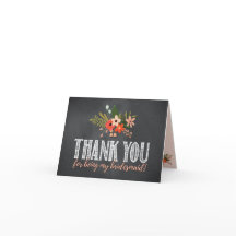 ChalkboardフローラBridesmaid Thank You