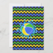 Chalkboardブループール誕生日サマーバッシュ 招待状 (裏面)