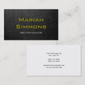 Chalkboardプロフェッショナルホワイトマコンテンポラリーネージャ 名刺 (正面/裏面)