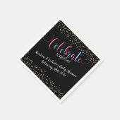 Chalkboardベビー結合ジョイントフレンズお祝い スタンダードカクテルナプキン (角)