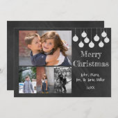 Chalkboardホリデーフォトカード シーズンカード (正面/裏面)