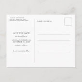 Chalkboardミニマルエレガント写真の日付を保存 案内ポストカード (裏面)