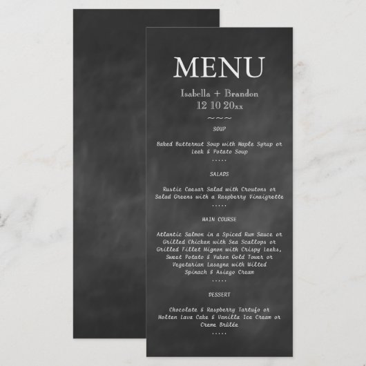 Chalkboardメニュー1 メニュー (正面/裏面)