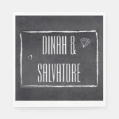 Chalkboardモダンシンプルスクリプト スタンダードランチョンナプキン (正面)