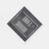 Chalkboardモダンシンプルスクリプト スタンダードランチョンナプキン (角)