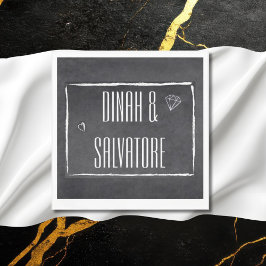 Chalkboardモダンシンプルスクリプト スタンダードランチョンナプキン