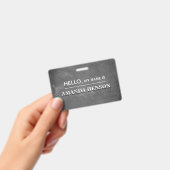 Chalkboardモダン私の名前は バッジ (Handheld)