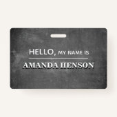Chalkboardモダン私の名前は バッジ (正面)