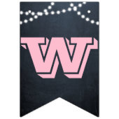 Chalkboardライトピンクオールコーセントカスタムバナー バンティングフラッグ (第3の旗)