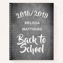 Chalkboardルック新学期ノートまたはテキスト