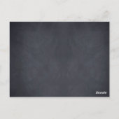 Chalkboardルック結婚スのテーブル番号カード ポストカード (裏面)