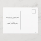 Chalkboardロゴクリスマスホリデーフォトカード シーズンポストカード (裏面)