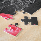 Chalkboardヴィンテージフローラ結婚 – の写真パズル ジグソーパズル (側面)