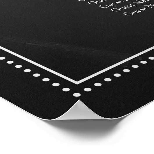 Chalkboardヴィンテージ6テーブル座席表 ポスター (角)