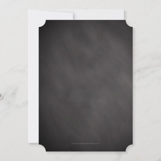 ChalkboardヴィンテージBlackboardテーマ誕生日パーティー 招待状 (裏面)