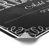 Chalkboard予約パーソナライズされた標識プリント ポスター (角)